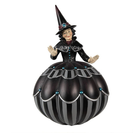 Decoração Halloween Bruxa 26 cm Poliresina Preta