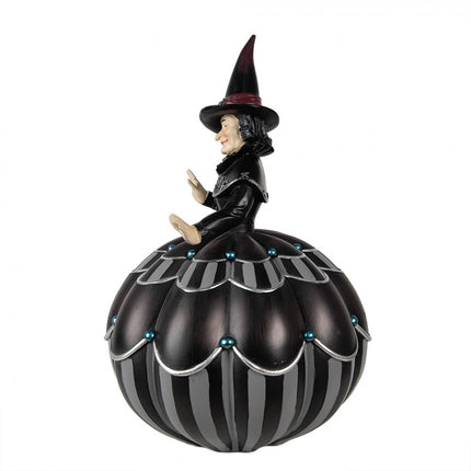 Decoração Halloween Bruxa 26 cm Poliresina Preta