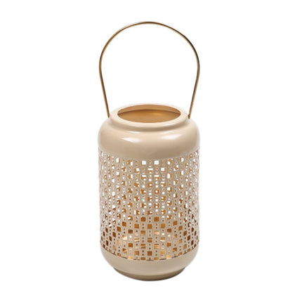 Candle holder metal sand (copper coloured)