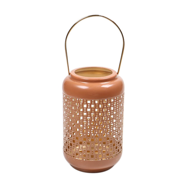 Porta-velas em metal areia (cor cobre)