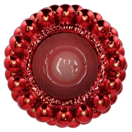 Vaso de Natal Vermelho com Bolas