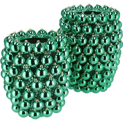Vaso de Natal Verde com Bolas