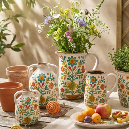 Ceramic oval flower plate