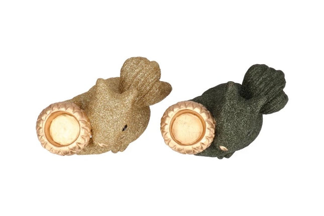 Jingle dark green squirrel, standing