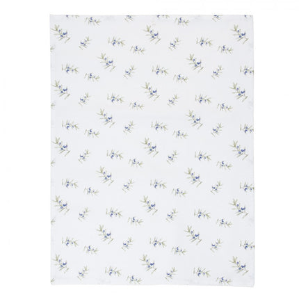 Tea Towel White Cotton with  Olives