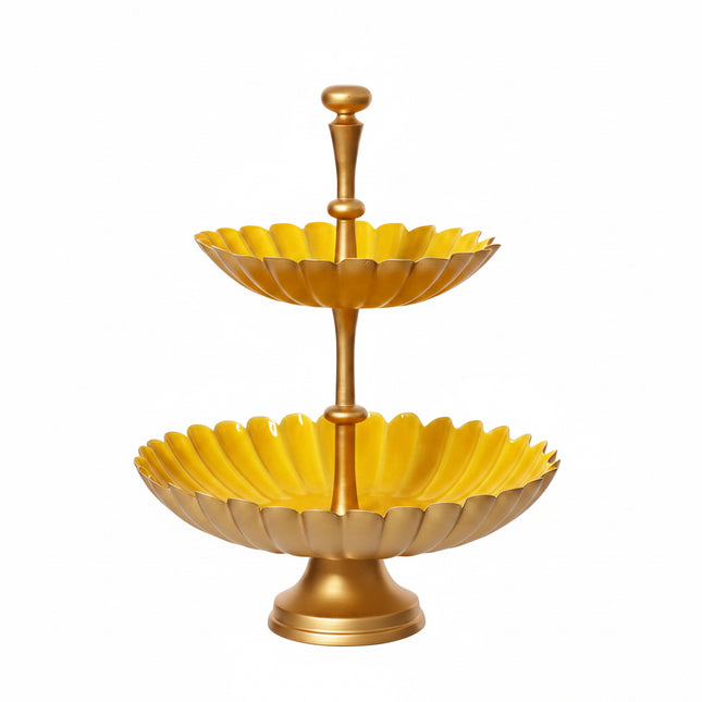3-layer presentation tray yellow
