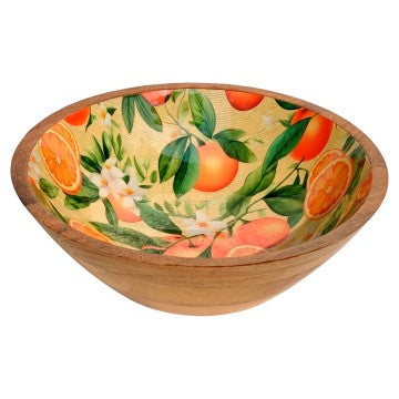 Wooden bowl large - Oranges