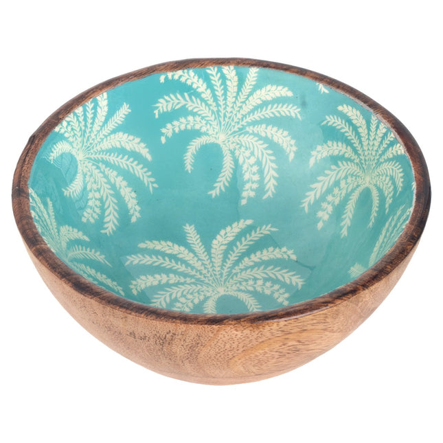 Small bowl wood with palm tree decoration